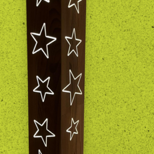 Dekoleuchte "Stern" Holz dunkel 80 cm inkl. LED Leuchtmittel